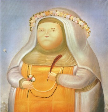 350 人の有名アーティストによるアート作品 Painting - リマの聖バラ フェルナンド・ボテロ